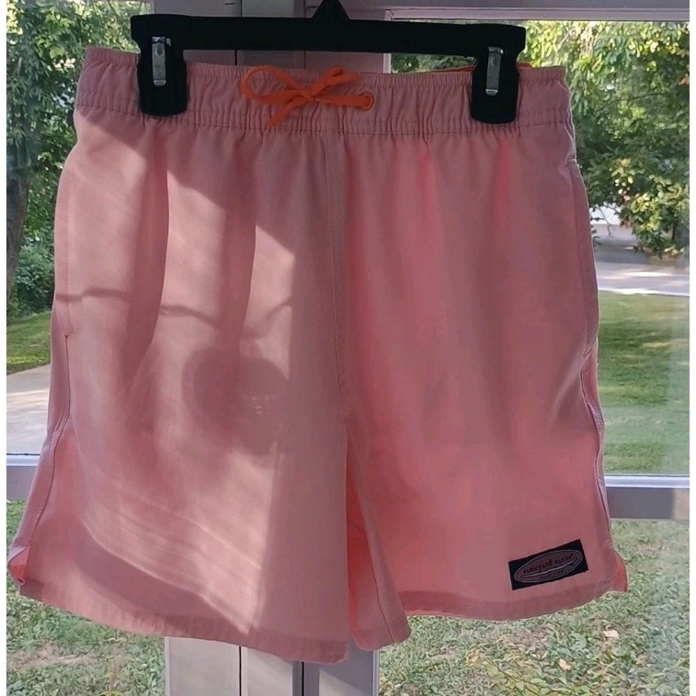 Vineyard Vines Pink Boy Chappy Swim Trunks Quick-Dry Drawstring‎ Size Medium